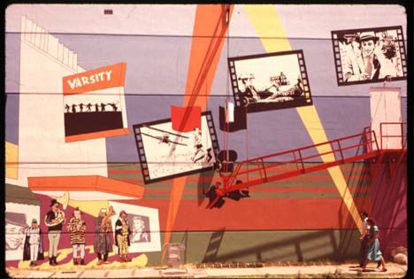 Photo of portion two of Varsity Theatre Mural