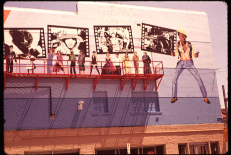 Photo of portion four of Varsity Theatre Mural